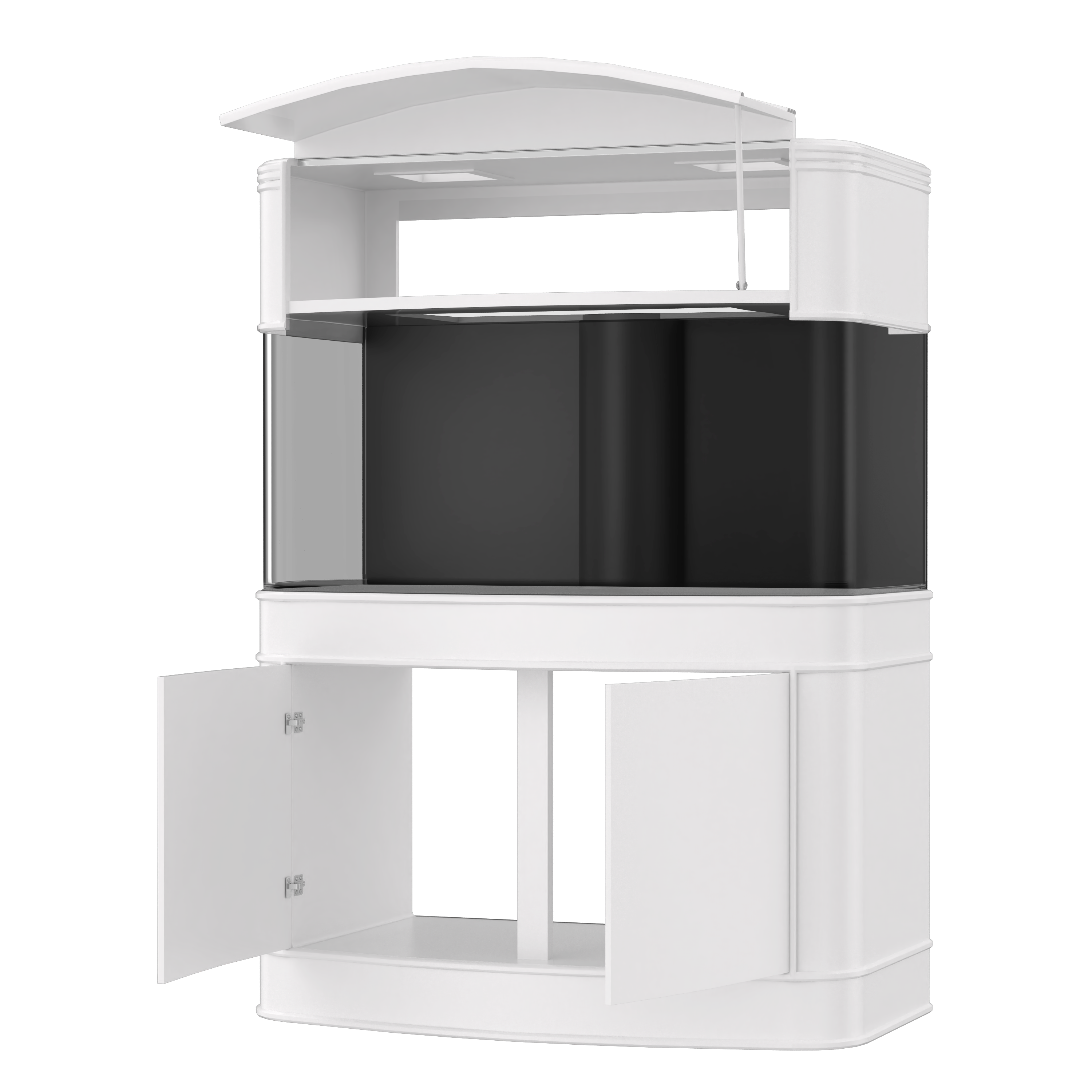 MONSTER TANK! 380 Gallon Seamless Glass Bowfront Reef-Ready Aquarium in Premium Cherry Real Wood Furniture by Northeast Aquariums LLC