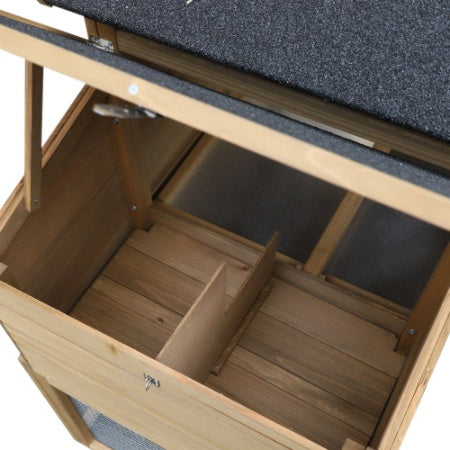 Wooden Chicken Enclosure, With Connecting Ramp, Removable Tray, Ventilated Window And Nesting Box, Natural by Amazing Pet Bargains