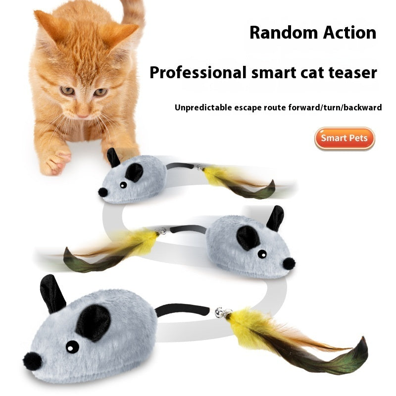Intelligent Charging Simulation Electric Little Mouse Cat Teaser Toy by Amazing Pet Bargains