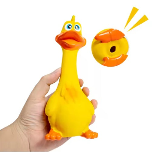 Latex Interactive Dog Chew Toys Cute Duck Shape by VetsPetStore