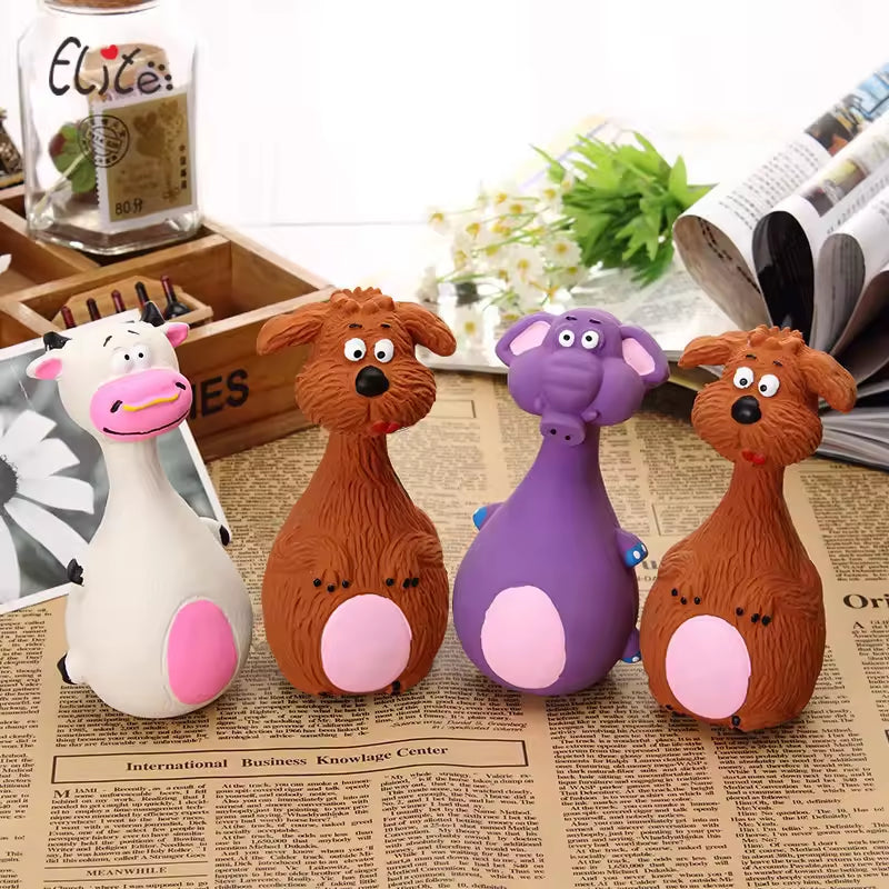 4pcs Cute Latex Dog Chew Toys With Sound by VetsPetStore