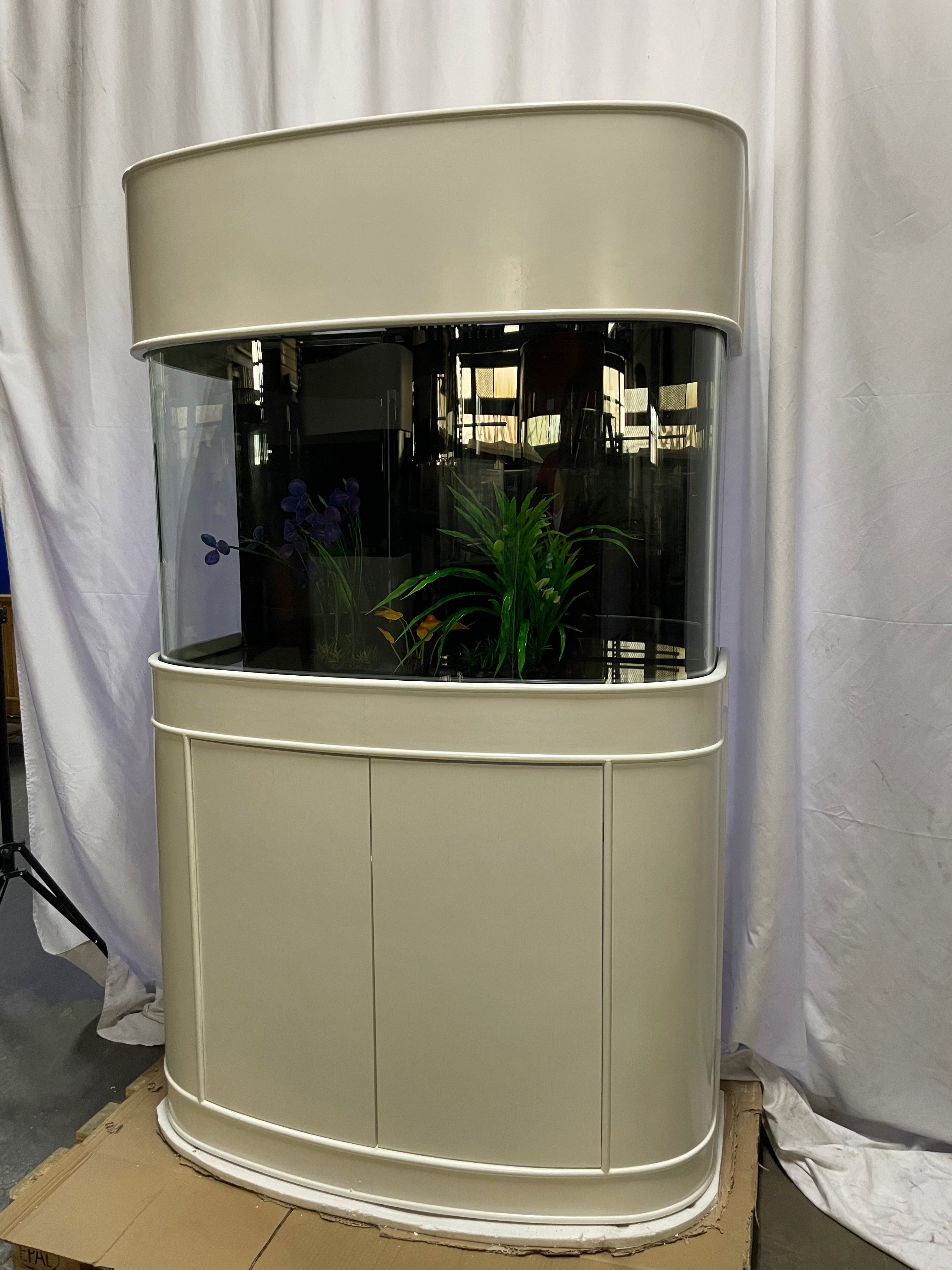 70 gallon GLASS bow front aquarium fish tank set display model by Northeast Aquariums LLC