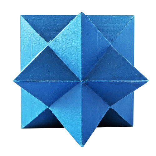 Blue Star-Shaped Natural Rubber Dog Chew Toy – Durable & Textured for Engaging Playtime by American Pet Supplies