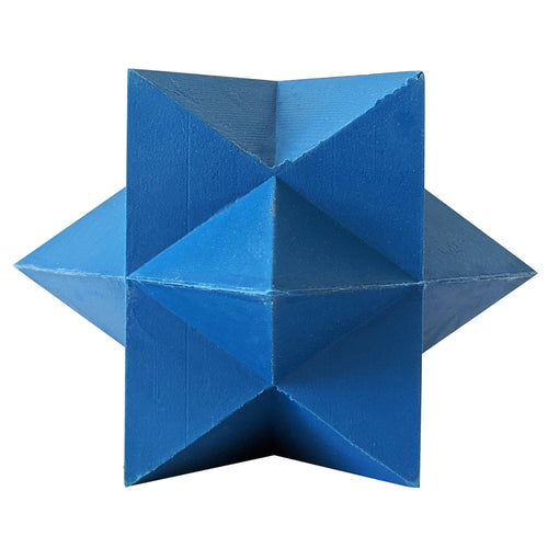 Blue Star-Shaped Natural Rubber Dog Chew Toy – Durable & Textured for Engaging Playtime by American Pet Supplies