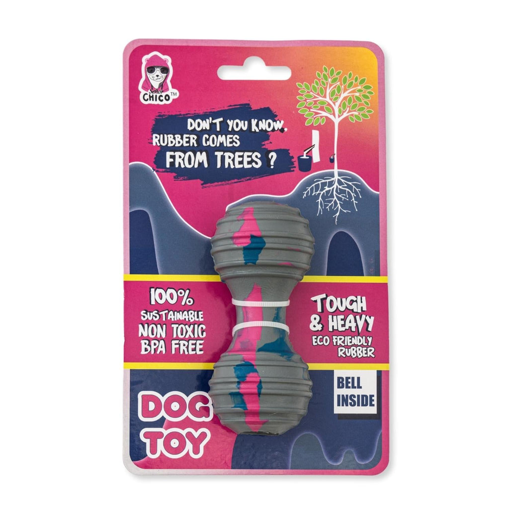 Natural Rubber Dumbbell Dog Chew Toy – Durable & Safe, Fun & Interactive Play by American Pet Supplies