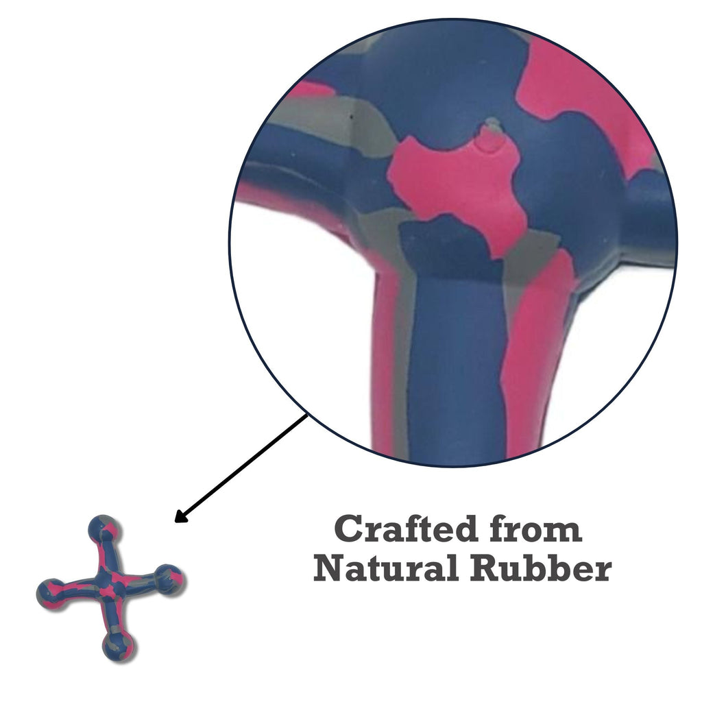 Natural Rubber Jack Dog Toy – Durable, Non-Toxic Chew Toy for Engaging Play and Enhanced Agility by American Pet Supplies