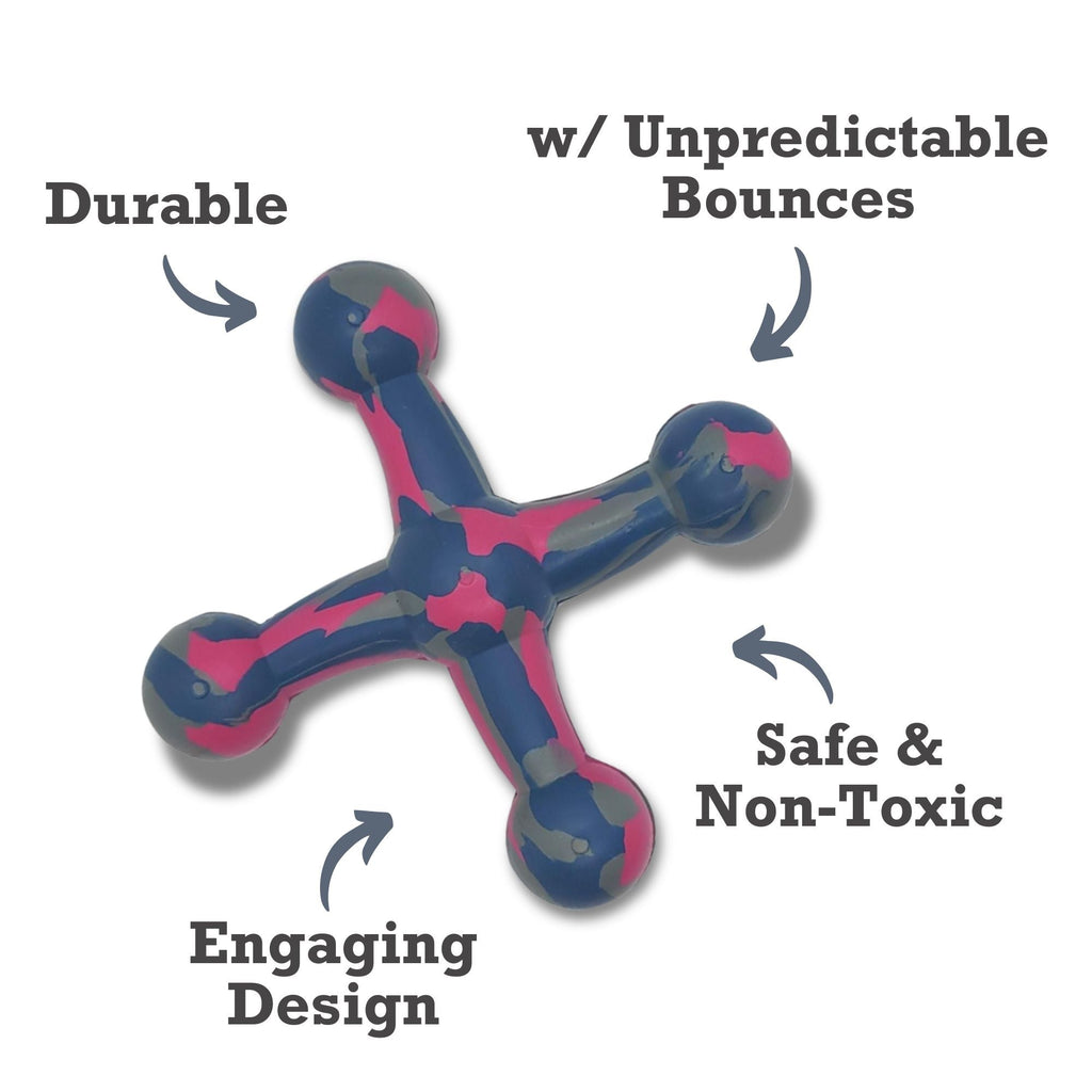 Natural Rubber Jack Dog Toy – Durable, Non-Toxic Chew Toy for Engaging Play and Enhanced Agility by American Pet Supplies