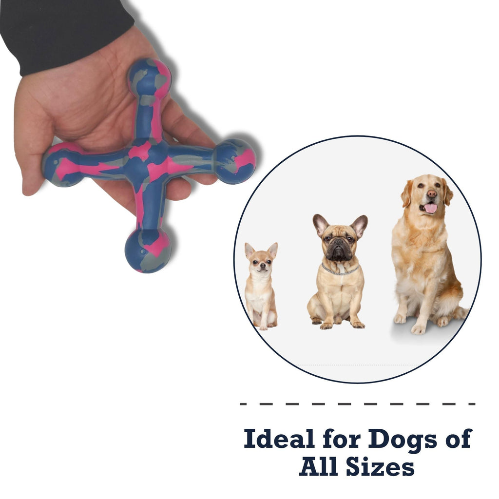 Natural Rubber Jack Dog Toy – Durable, Non-Toxic Chew Toy for Engaging Play and Enhanced Agility by American Pet Supplies