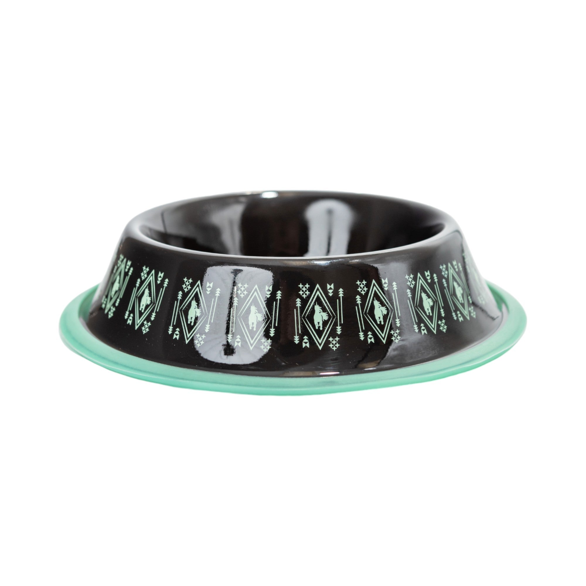 Non-Skid Boho Stainless Steel Dog Bowl – with Whimsical Unicorn Design, Silicone Base for Medium Dogs – 24oz by American Pet Supplies