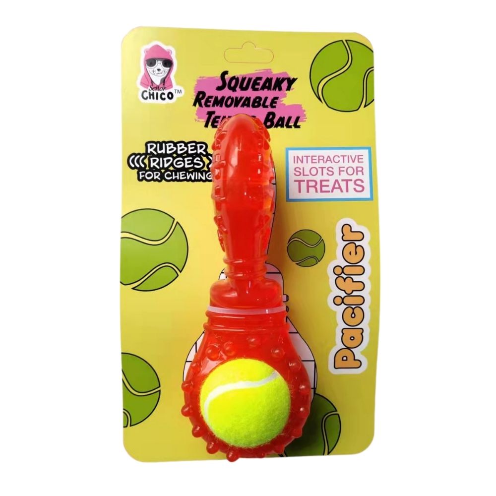 TPR Interactive Dog Chew Toy with Detachable Squeaker & Treat Fill by American Pet Supplies