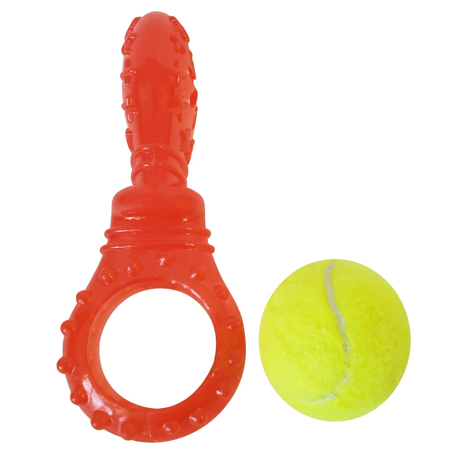 TPR Interactive Dog Chew Toy with Detachable Squeaker & Treat Fill by American Pet Supplies