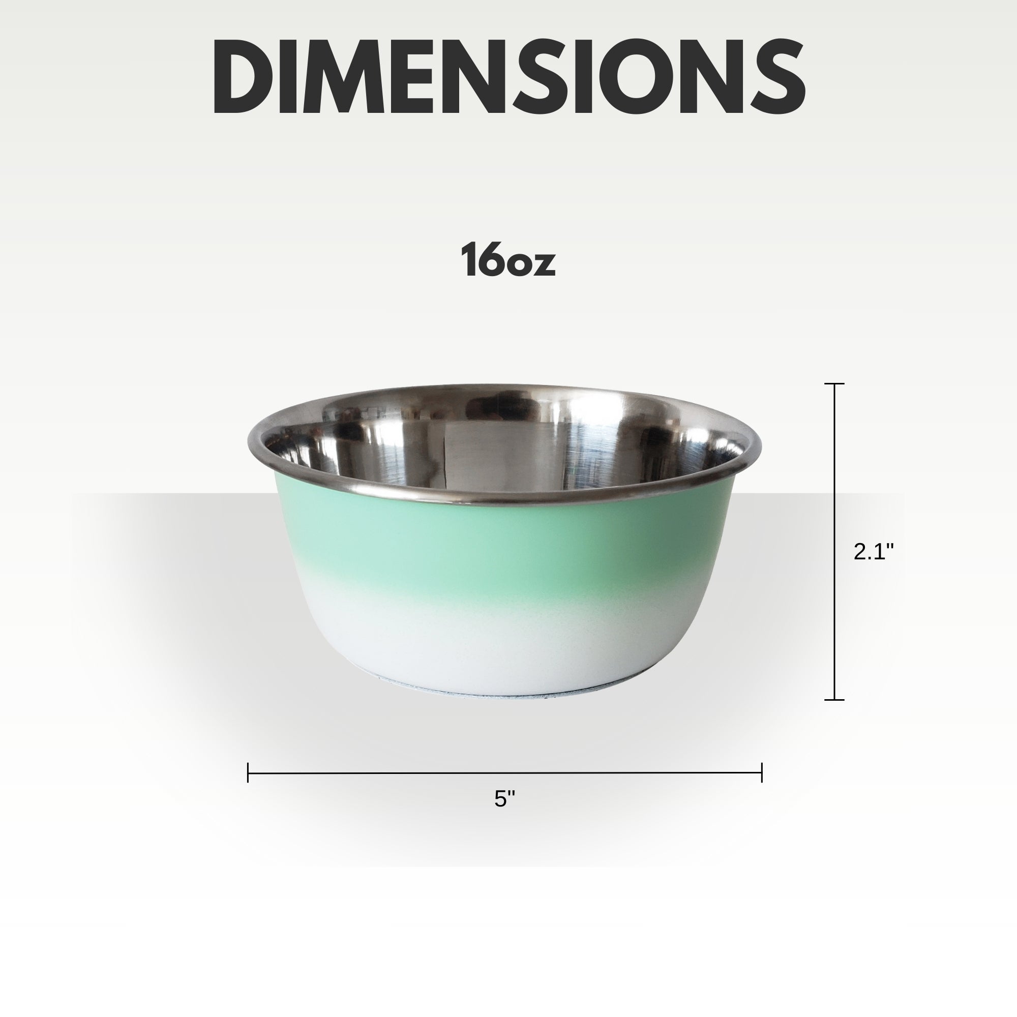 Deep Dog Bowl – Stainless Steel Bowl, Ideal for Small, Medium & Large Dogs – Mint Green by American Pet Supplies