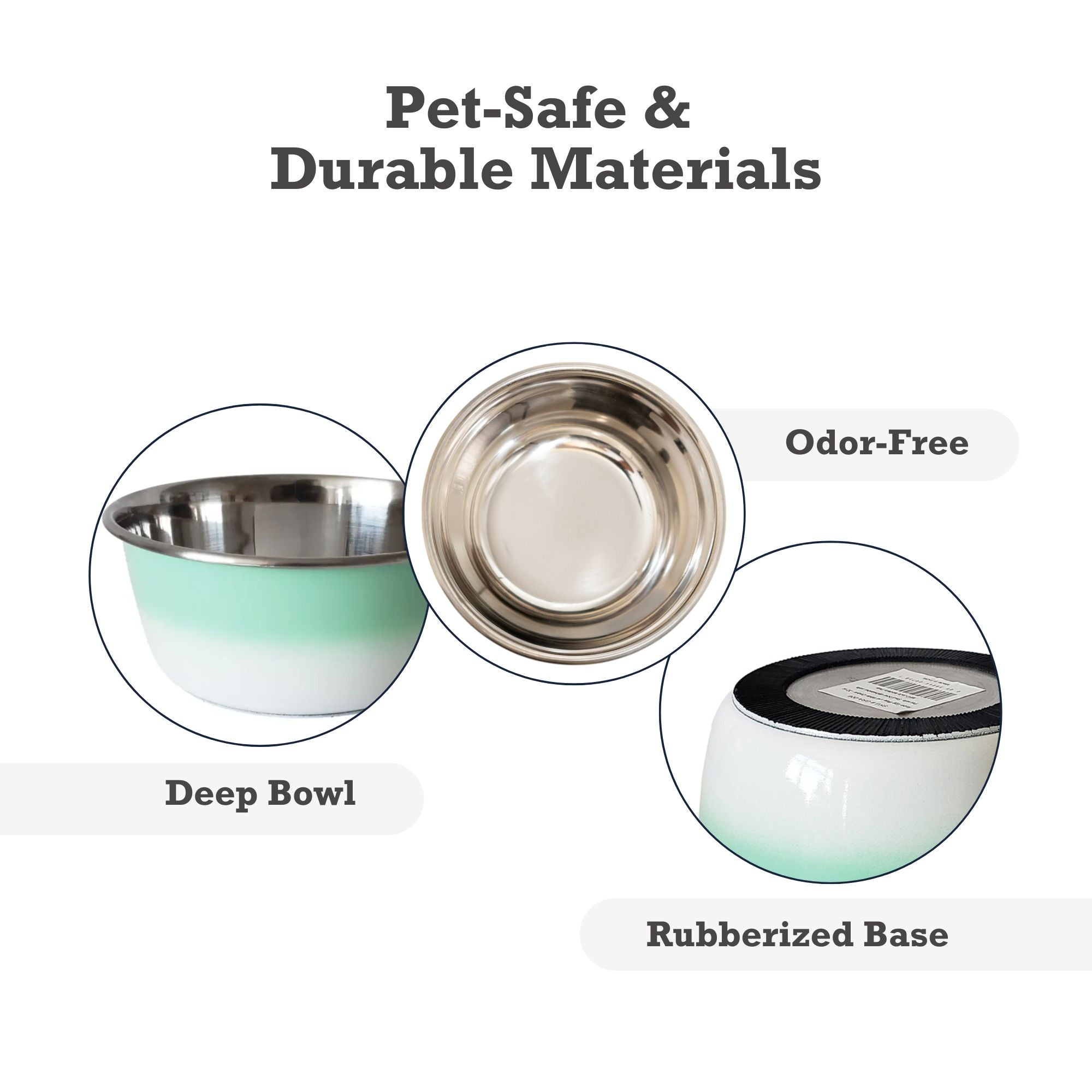 Deep Dog Bowl – Stainless Steel Bowl, Ideal for Small, Medium & Large Dogs – Mint Green by American Pet Supplies