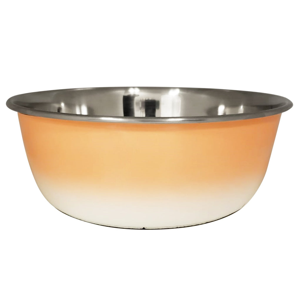 Deep Dog Bowl – Stainless Steel Bowl, Ideal for Small, Medium & Large Dogs – Peach Coral by American Pet Supplies