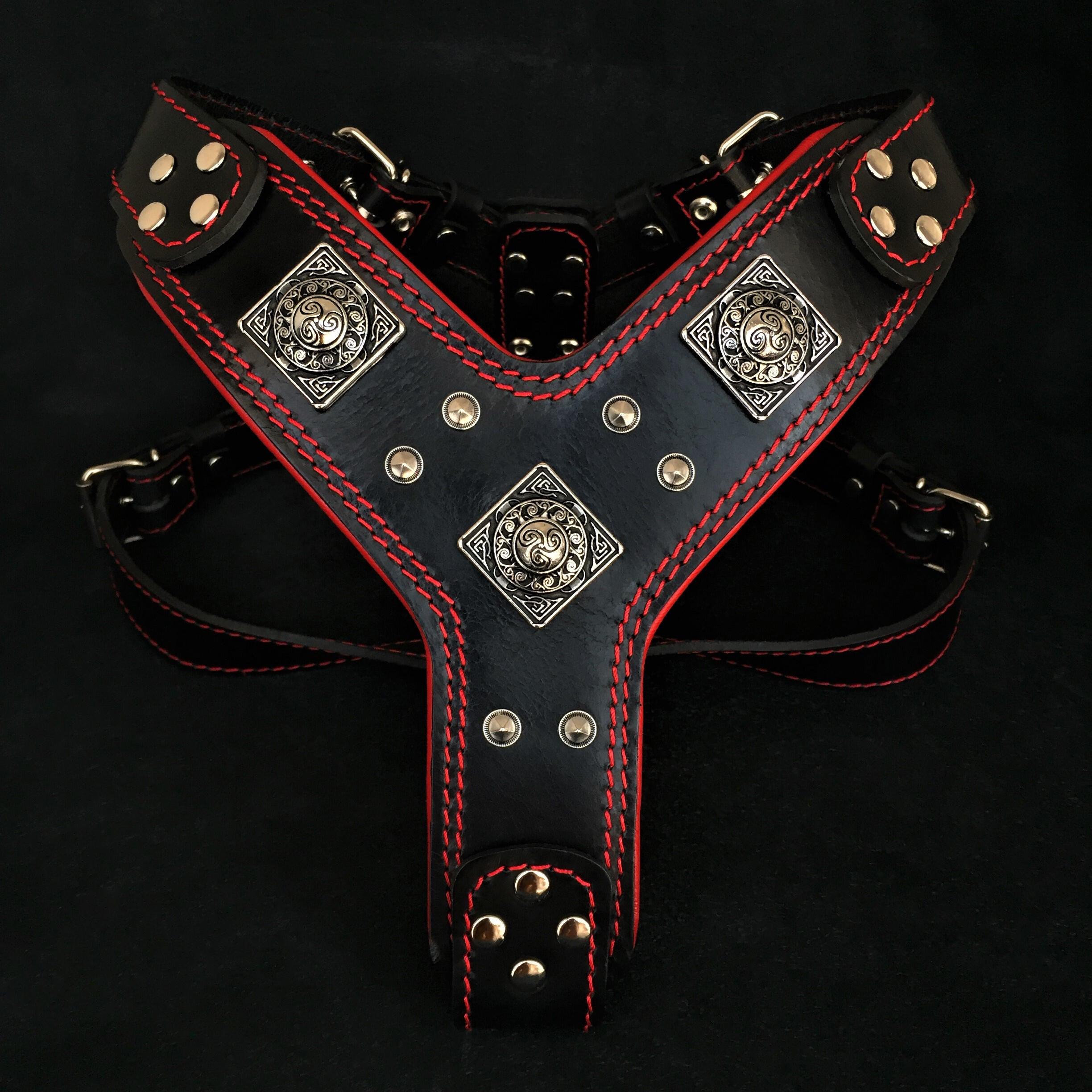 The "Eros" harness black & red by Bestia Dog Gear