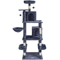Cat Tree Cat Tower with Cat Condos Sisal Scratching Post Dark Grey by VetsPetStore