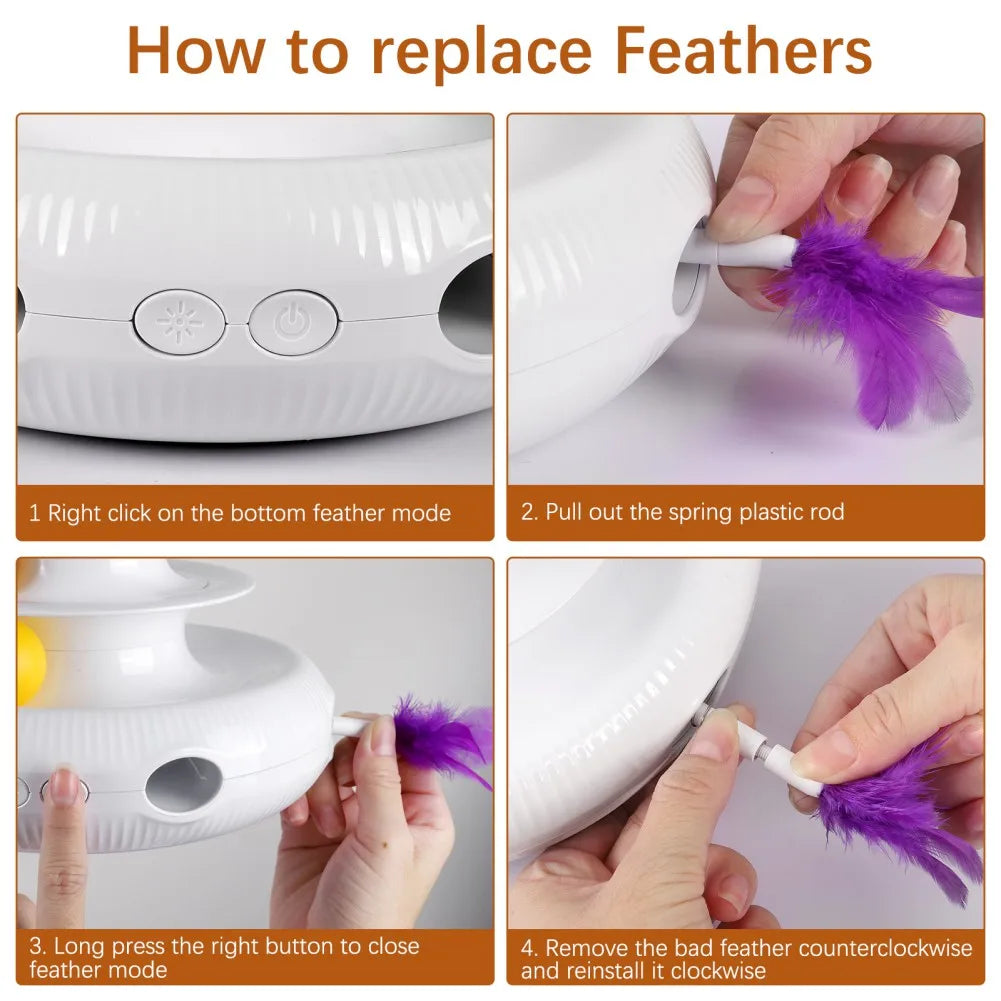Interactive Cat Toys Automatic Butterfly Rotating Teaser by Love My Pet