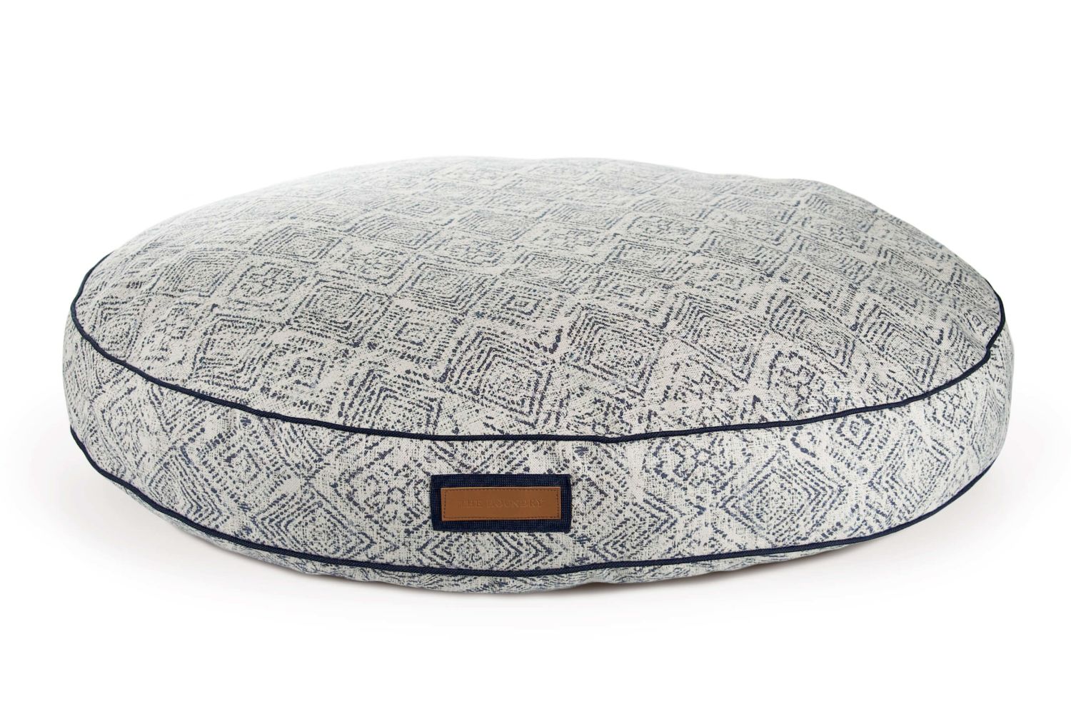 Round Pet Bed in Sapphire Spaniel by Furr Baby Gifts