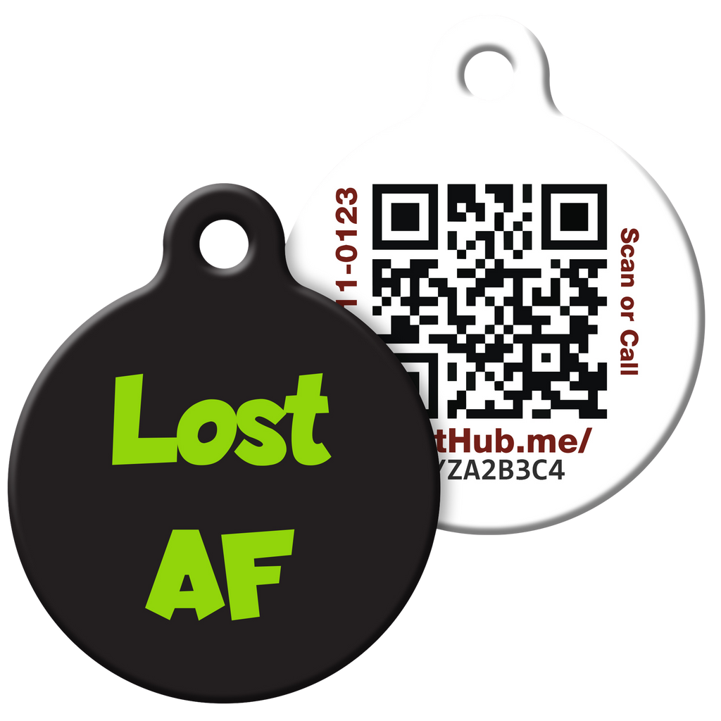 QR ID Pet Tag - Lost AF by PetHub