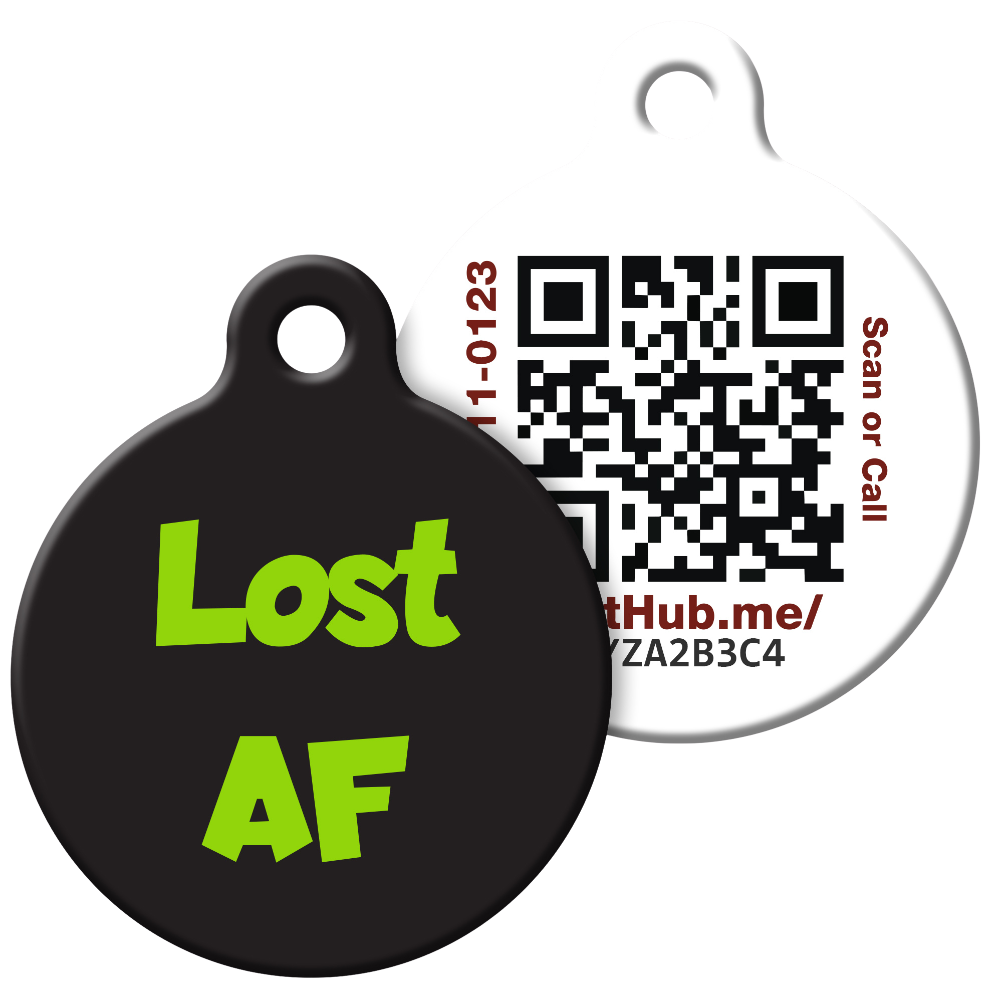 QR ID Pet Tag - Lost AF by PetHub
