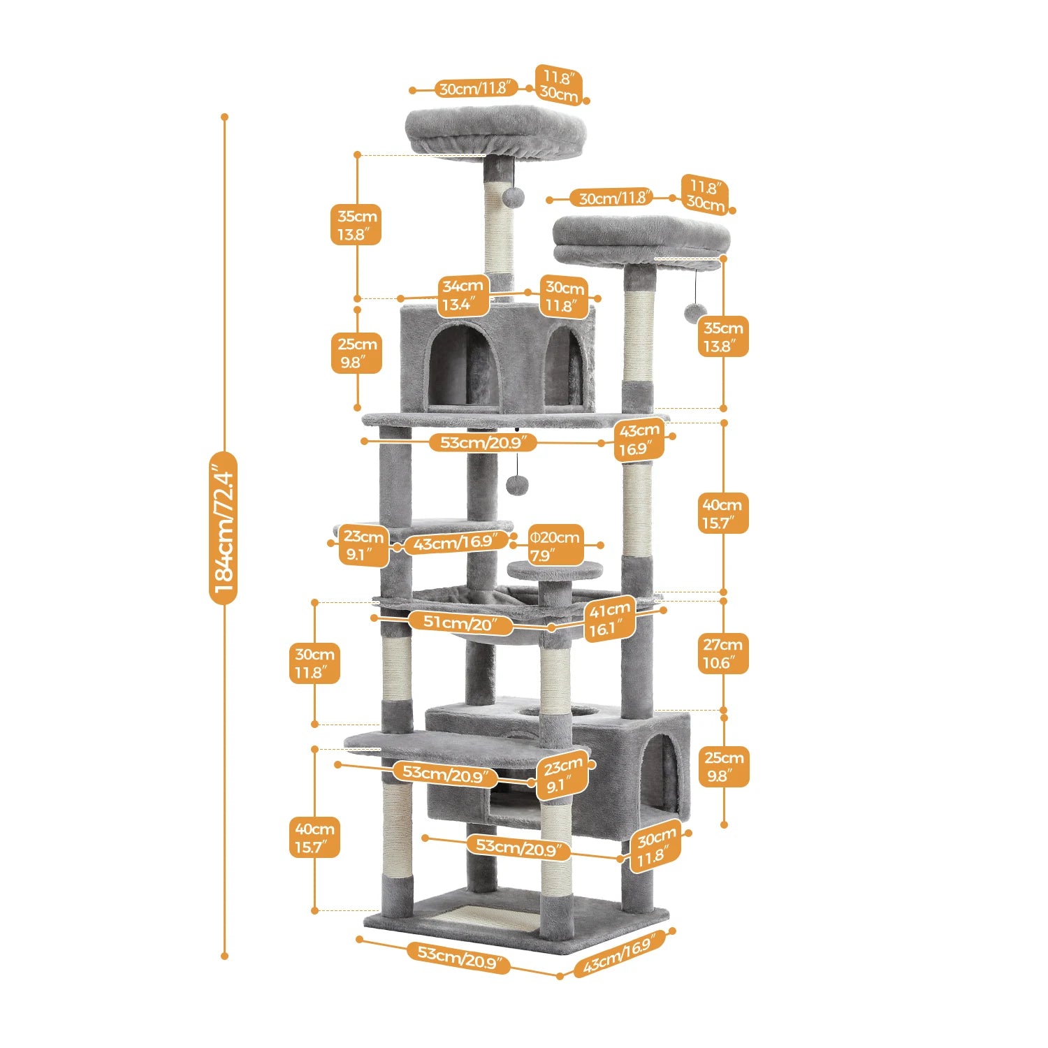 #1 Multi-Level Cat Tree Cat Tower with Scratching Post by Love My Pet