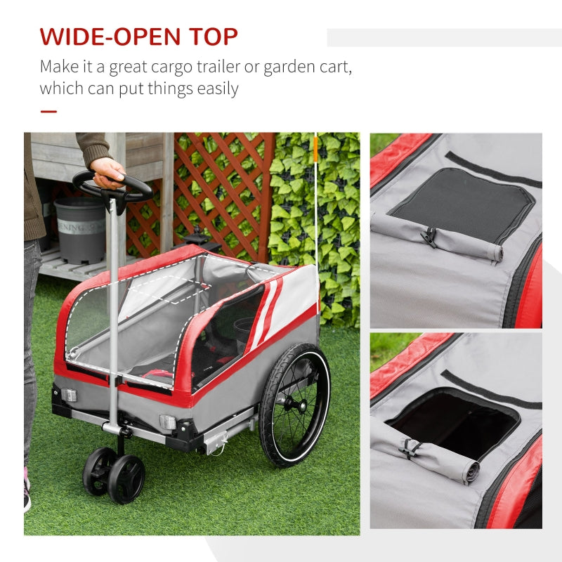 Pet Bike Trailer 2-in-1 Travel Stroller by Furr Baby Gifts