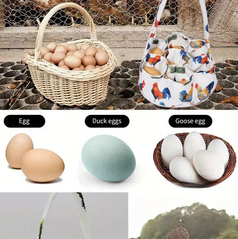 Eggs Collecting Basket With 7 Pouches by Dahlia Pets