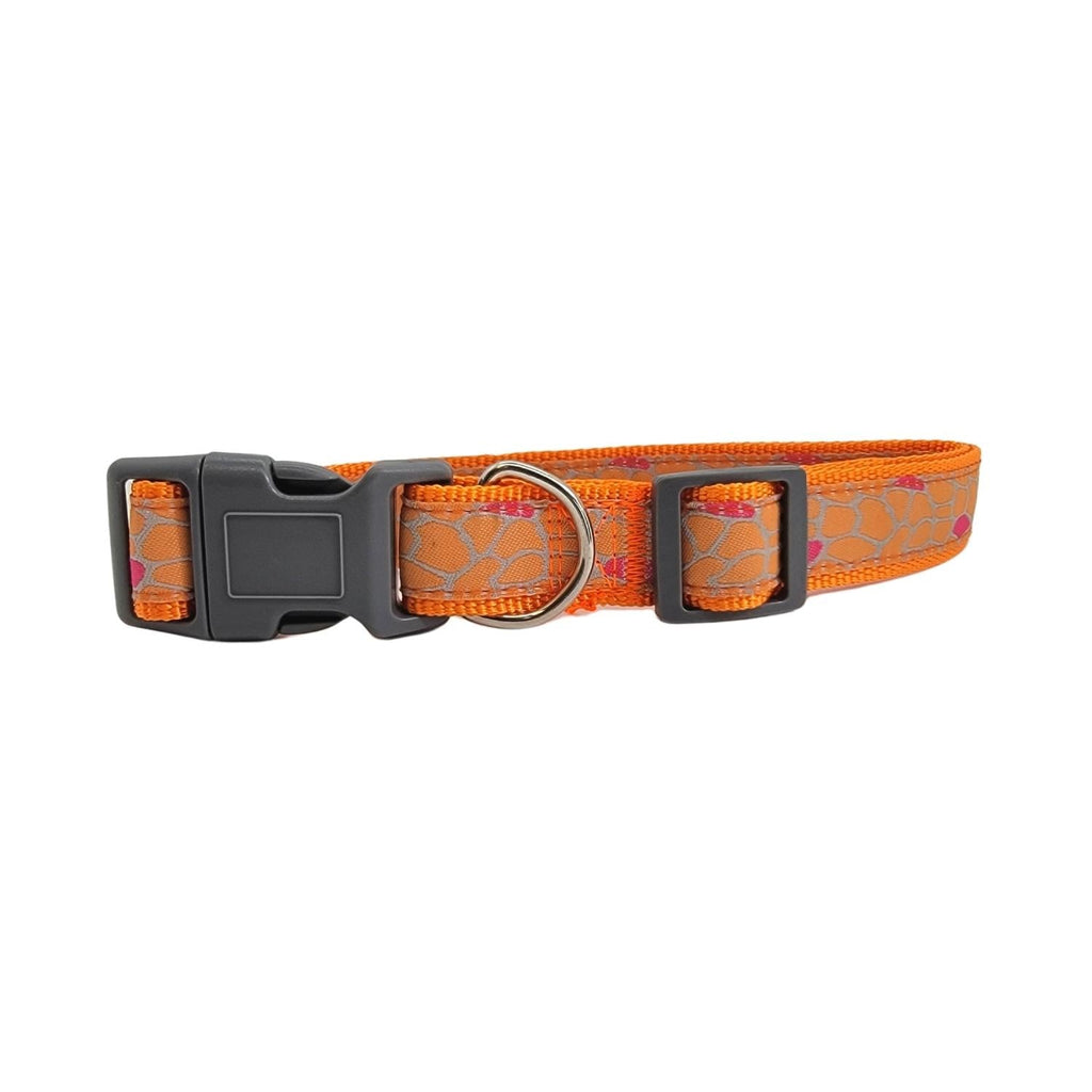 Nylon Dog Collar with Embroidered Giraffe Design/Animal Print, Secure & Adjustable Fit by American Pet Supplies