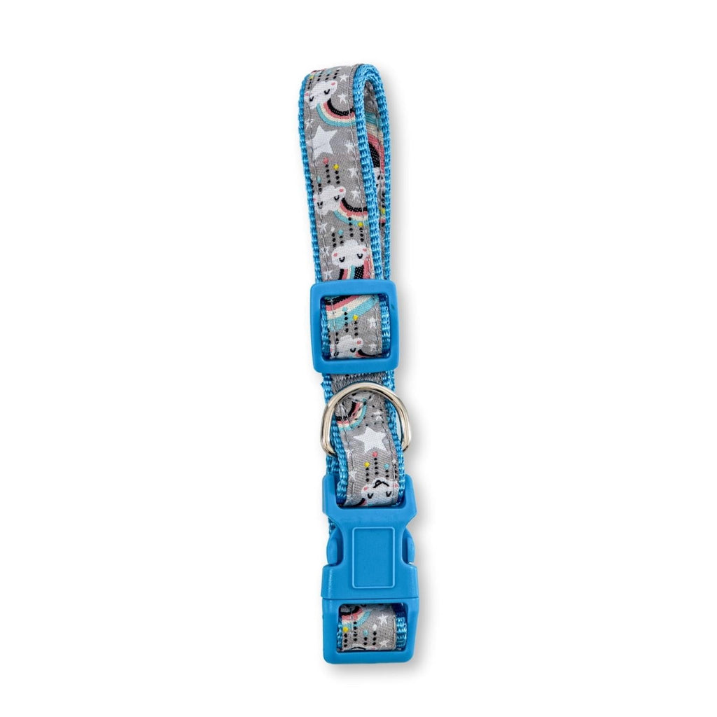 Nylon Dog Collar with Embroidered Rainbow Design, Secure & Adjustable Fit, Comfortable Wear by American Pet Supplies