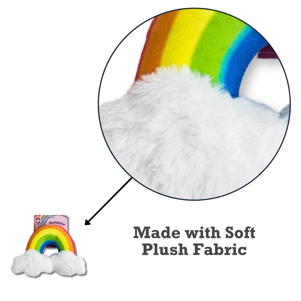 Enchanted Rainbow Magical with Squeaker & Crinkle Paper Plush Dog Toy by American Pet Supplies