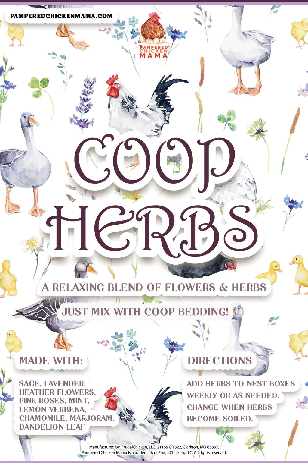 Coop Herbs - Mix With Coop Bedding For A Delicious Scent! by Dahlia Pets