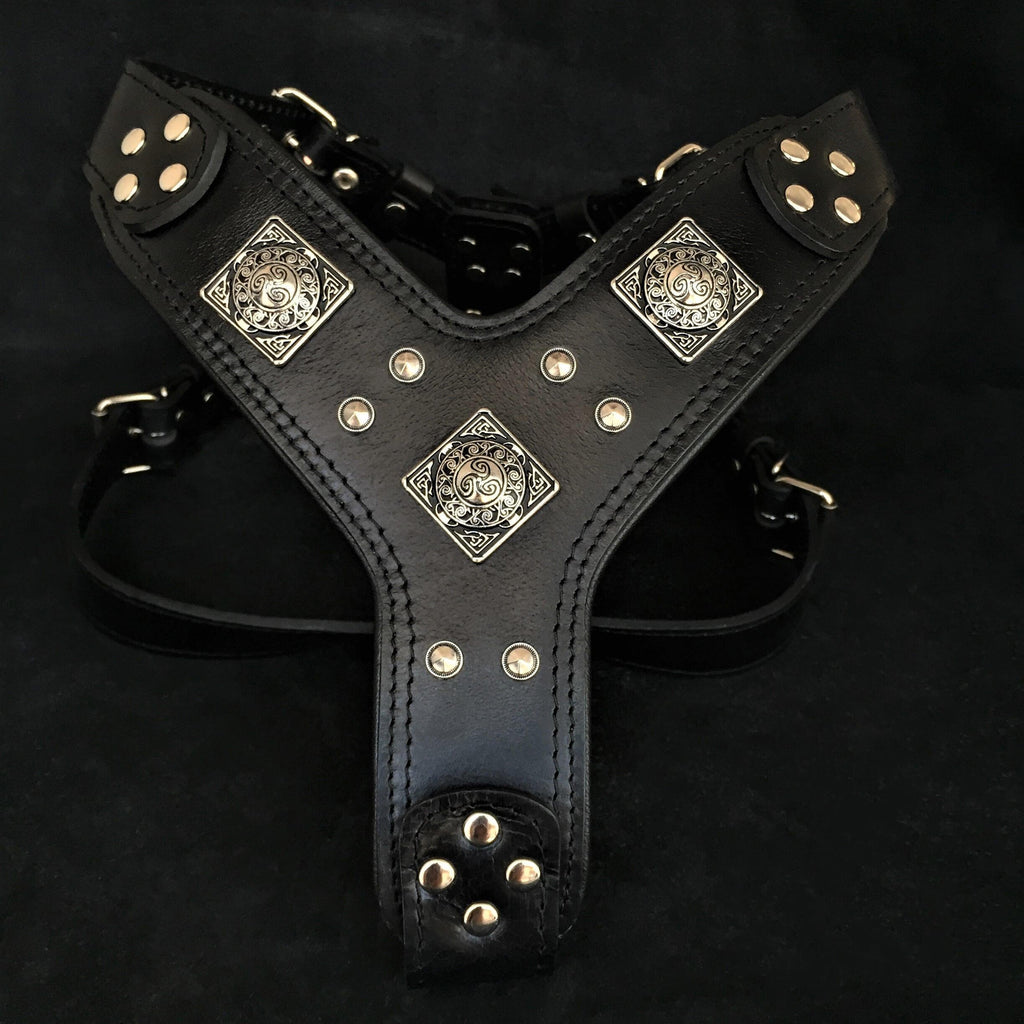 The "Eros" all Black Harness by Bestia Dog Gear