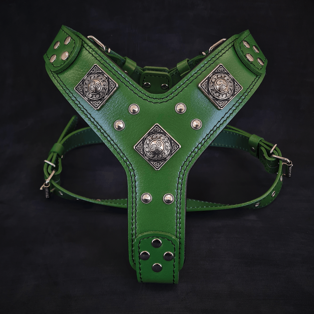 The "Eros" harness GREEN by Bestia Dog Gear