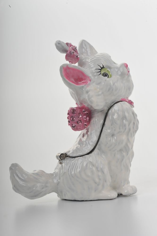 White and Pink Cat by Furr Baby Gifts