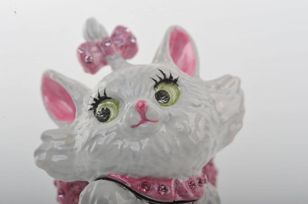White and Pink Cat by Furr Baby Gifts