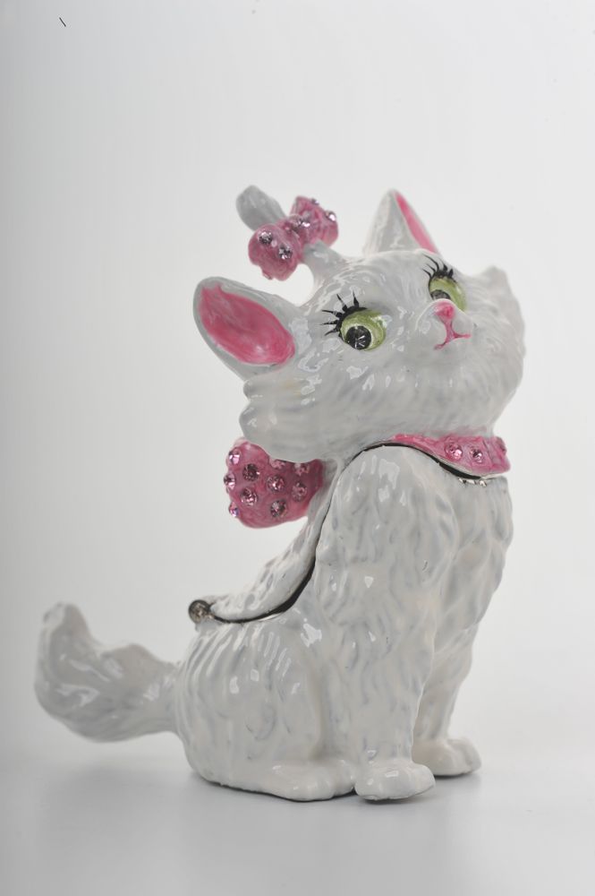 White and Pink Cat by Furr Baby Gifts