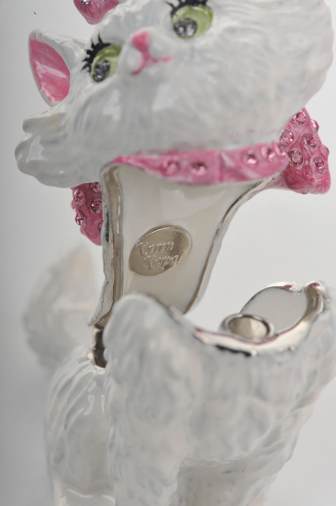 White and Pink Cat by Furr Baby Gifts