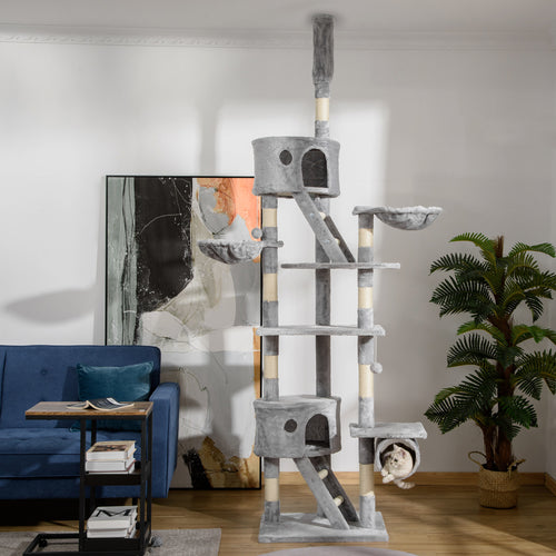 94.5 Inch Height Adjustable Cat Climbing Tower, Hammock by VetsPetStore