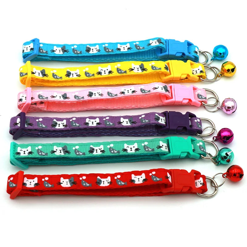 Colorful Cats Pattern Adjustable Collars by Love My Pet
