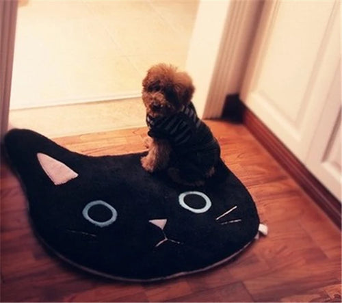 Bath Mat U Shaped White or Black Cat by Love My Pet