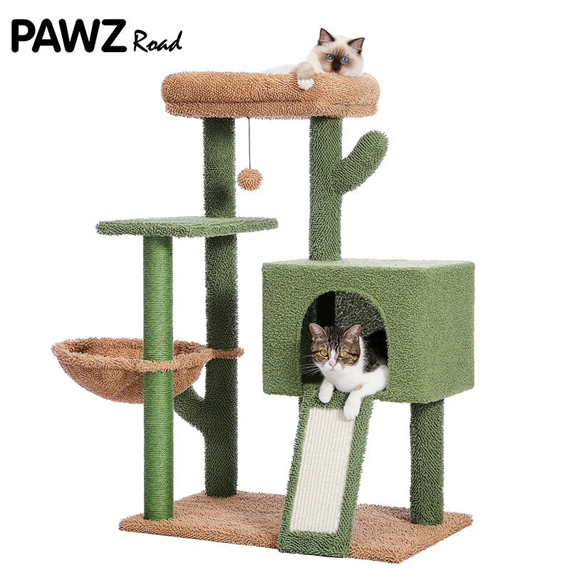 Cactus Cat Tree Tower with Sisal Scratching Post by Love My Pet