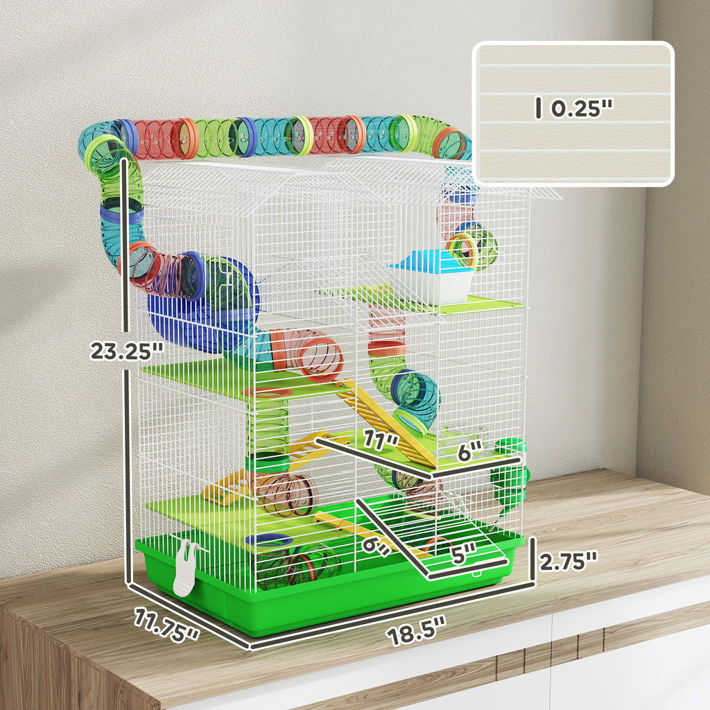 5 Tier Hamster Cage with Tubes and Tunnels
