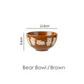 Hand-painted Stoneware Cat Face Ceramic Bowl by Love My Pet