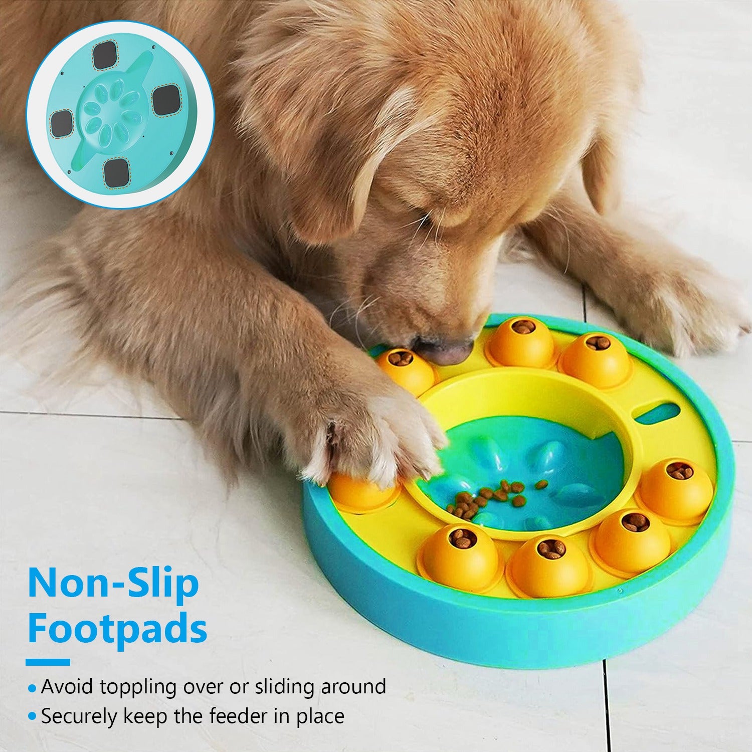 1Pc Dog Puzzle Slow Feeding Bowl, Dog Treat Dispensing Toy For IQ Training. For Small Medium Large Dog Cat