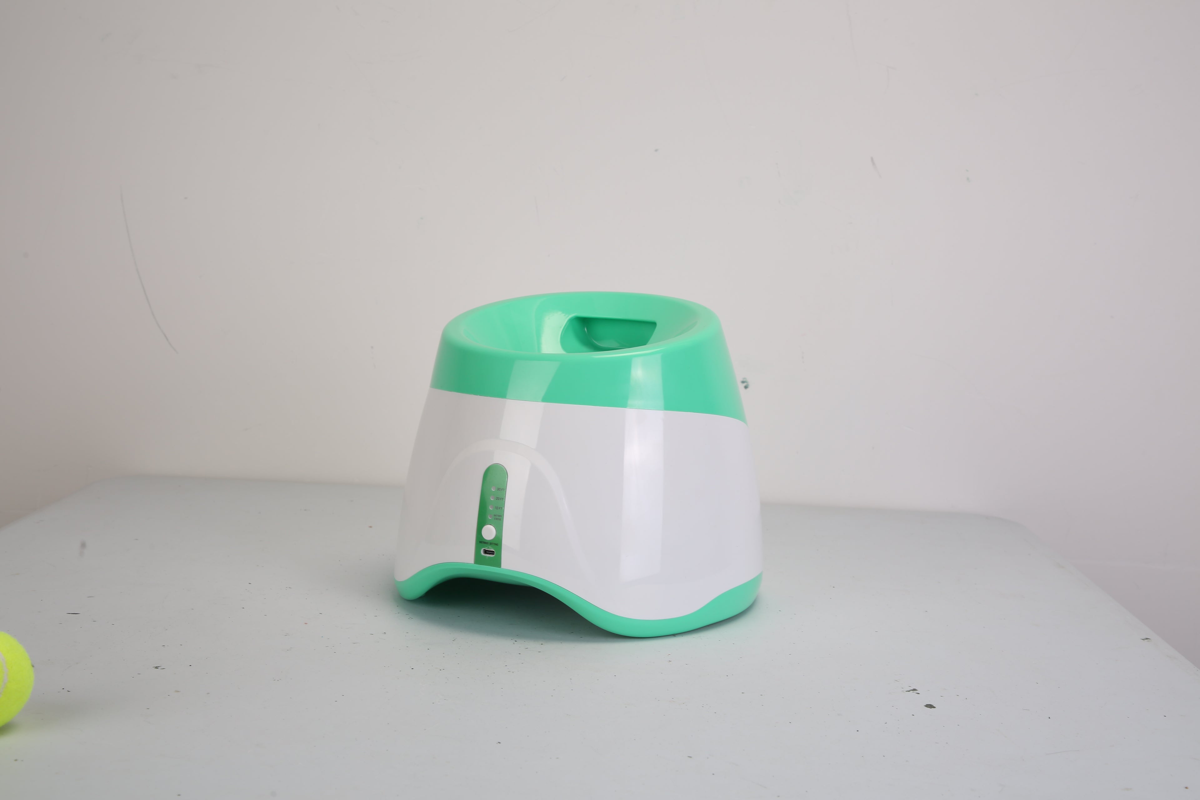 1Pc Automatic Dog Ball Launcher Included 6 Tennis Balls With 3 Adjustable Launch Distance by VetsPetStore