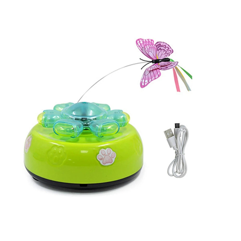 Automatic Interactive Cat Toys Rechargeable With Fluttering Butterfly