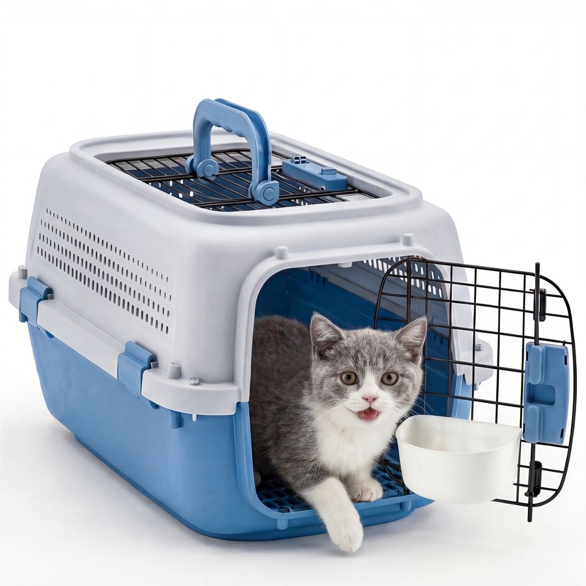 Hard-Sided Dog And Cat Carrier, TSA Airline Approved, For Small To Medium Pets by VetsPetStore