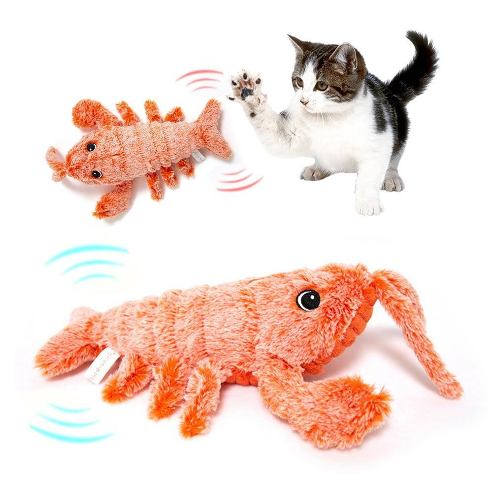 Pet Toys Electric Jumping Shrimp USB Charging by Amazing Pet Bargains