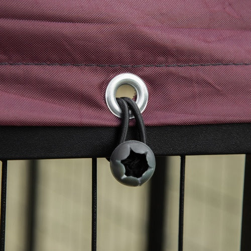 Welded Wire Steel Dog Pen, With Waterproof And UV Resistant Awning by Love My Pet