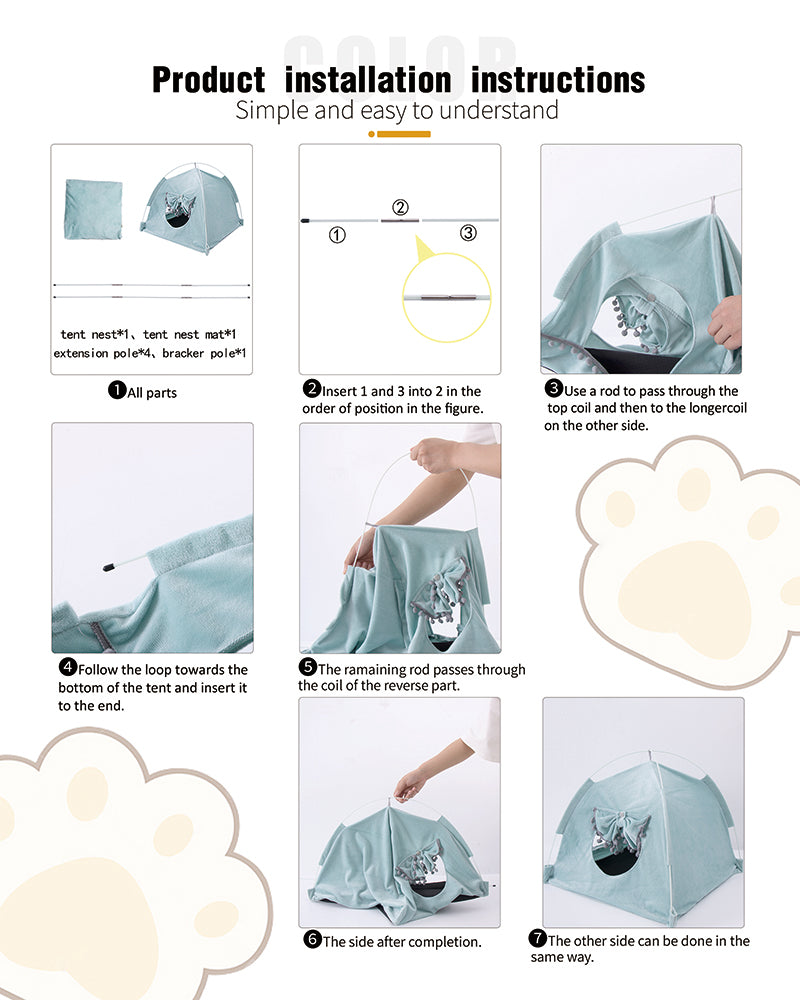 Comfy Calming Pet Tent Bed for Small Dogs and Cats by Furr Baby Gifts